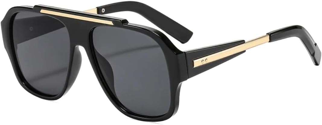 

Модные квадратные солнцезащитные очки с заклепками для женщин, защита от УФ-излучения UV400, ретро-стиль, градиентный дизайн, панк-стиль для мужчин UATXTAU, Black Grey