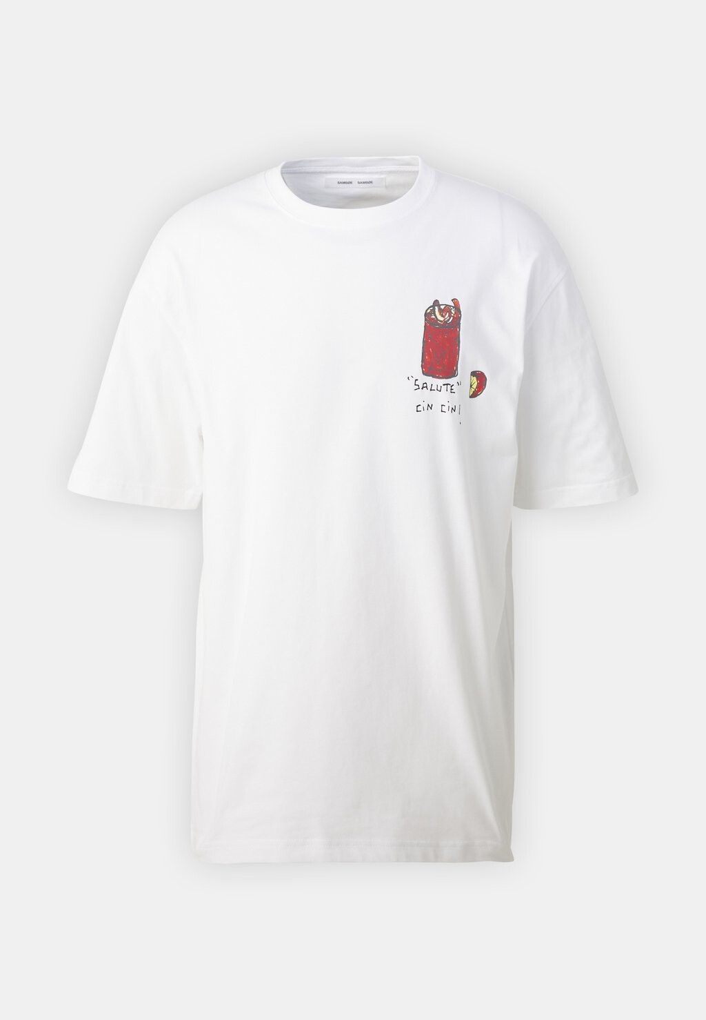 

Футболка с принтом Sagiotto Unisex Samsøe Samsøe, белая
