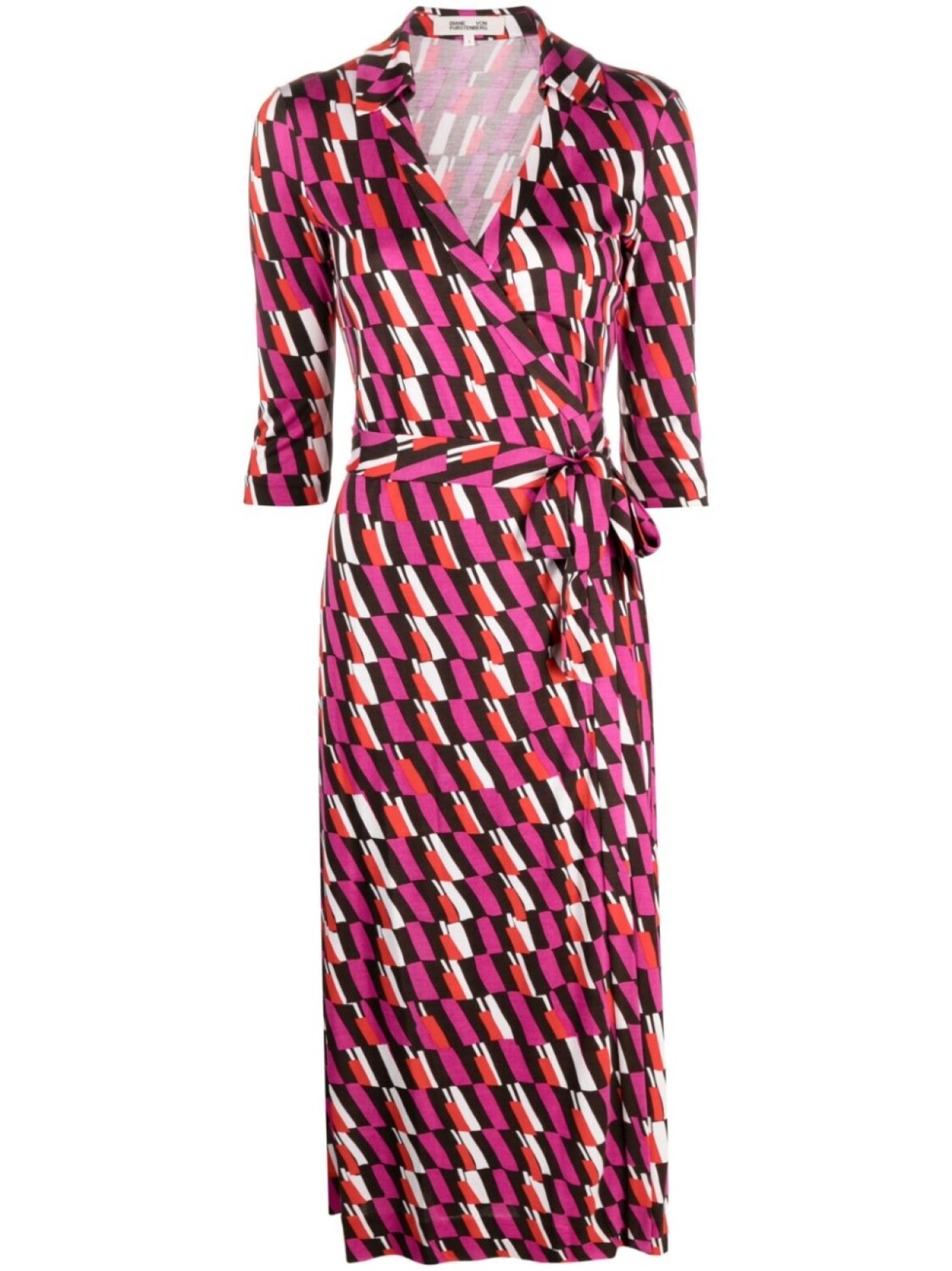 

Diane Von Furstenberg платье миди Abigail с абстрактным принтом, розовый