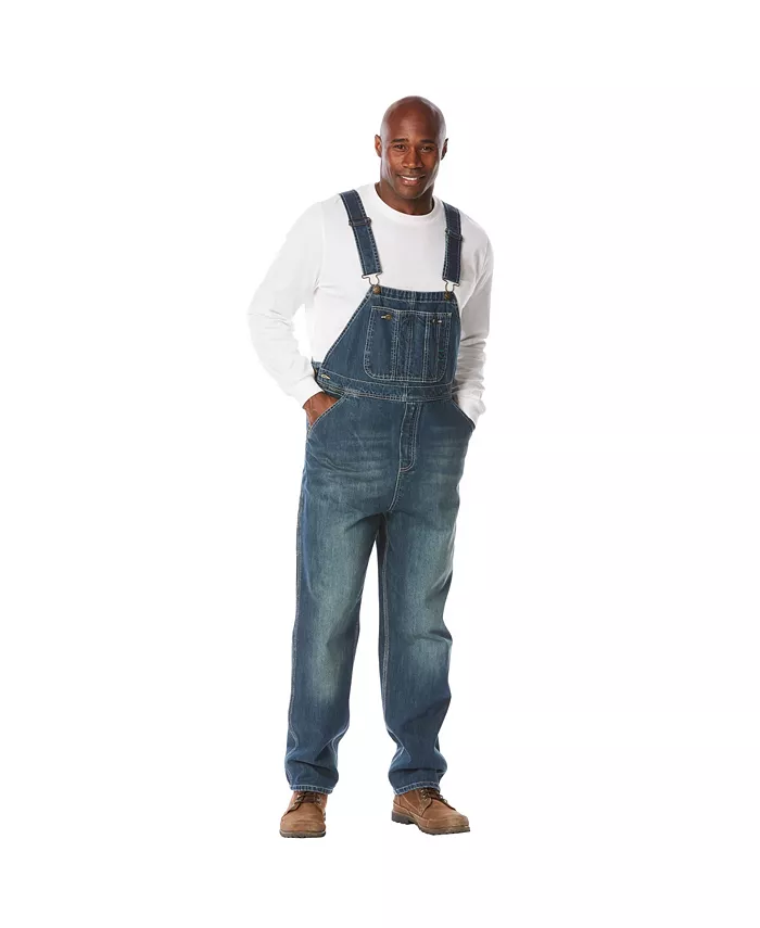

Большие и высокие комбинезоны Big & Tall by KingSize Denim Overalls Boulder Creek, синий