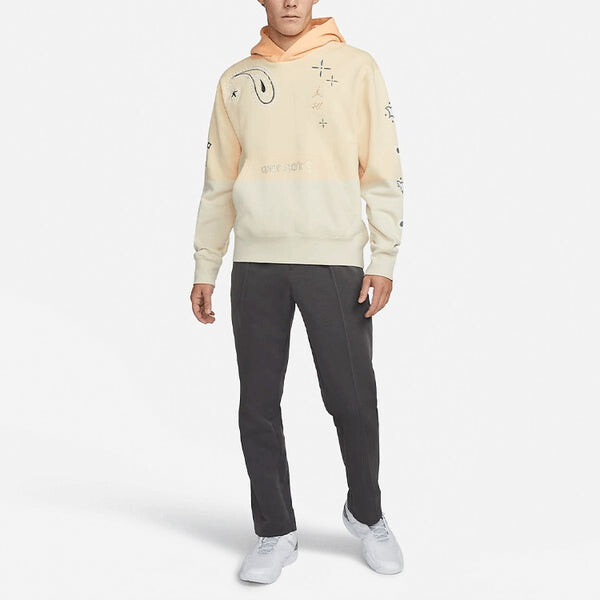 Толстовка Men's Air Jordan Casual Sports Printing Logo Light Yellow, желтый — фото 3