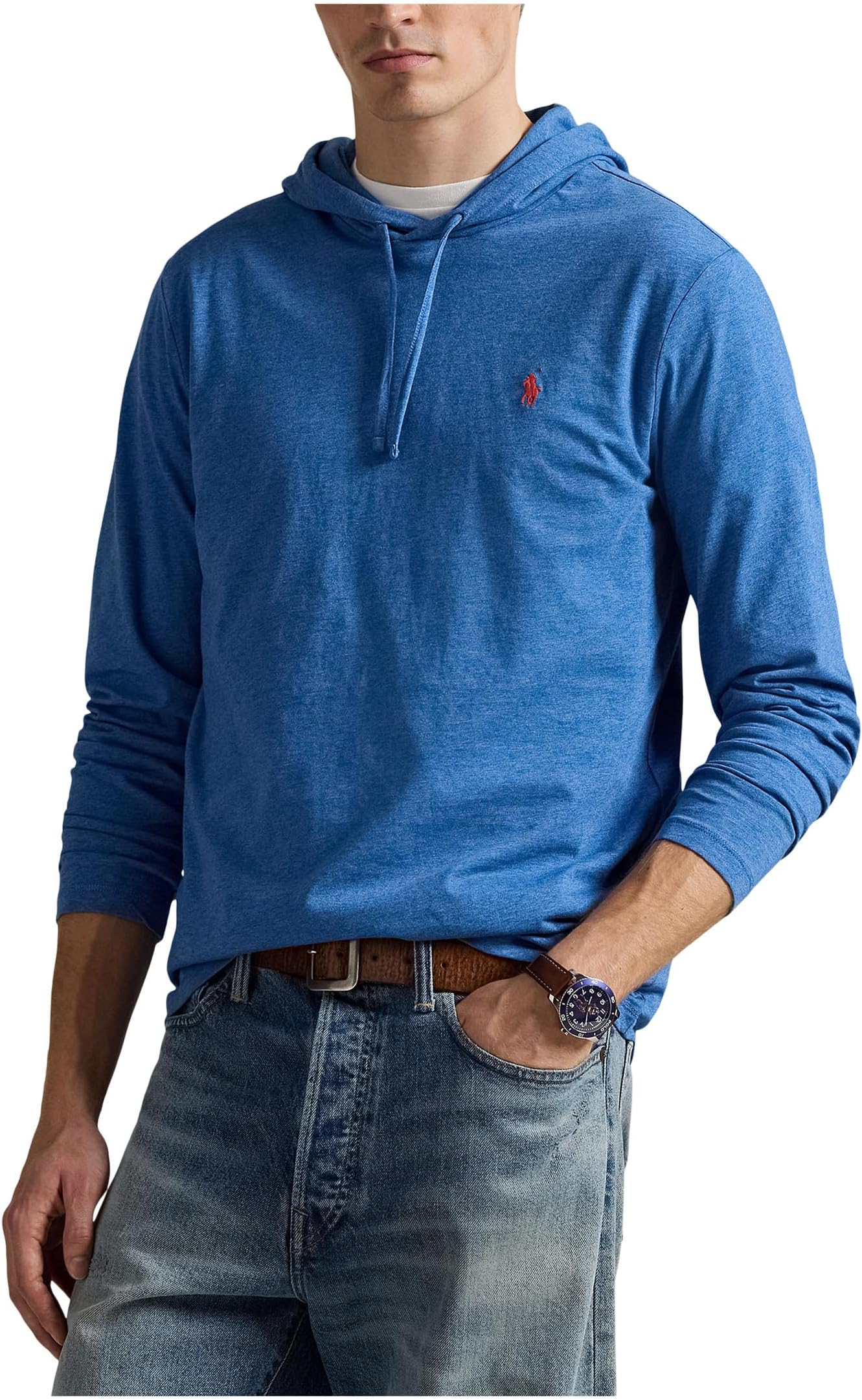 

Толстовка Polo Ralph Lauren Jersey Hooded T-Shirt, цвет Fresh Surf Heather