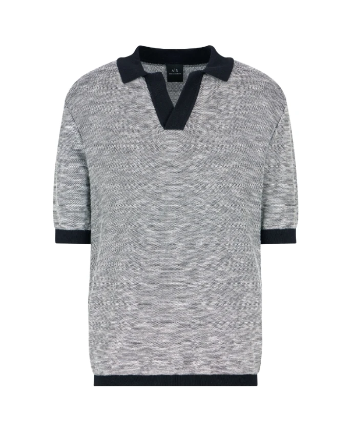 

Рубашка-Поло с коротким рукавом, сине-белая. Armani Exchange, мультиколор