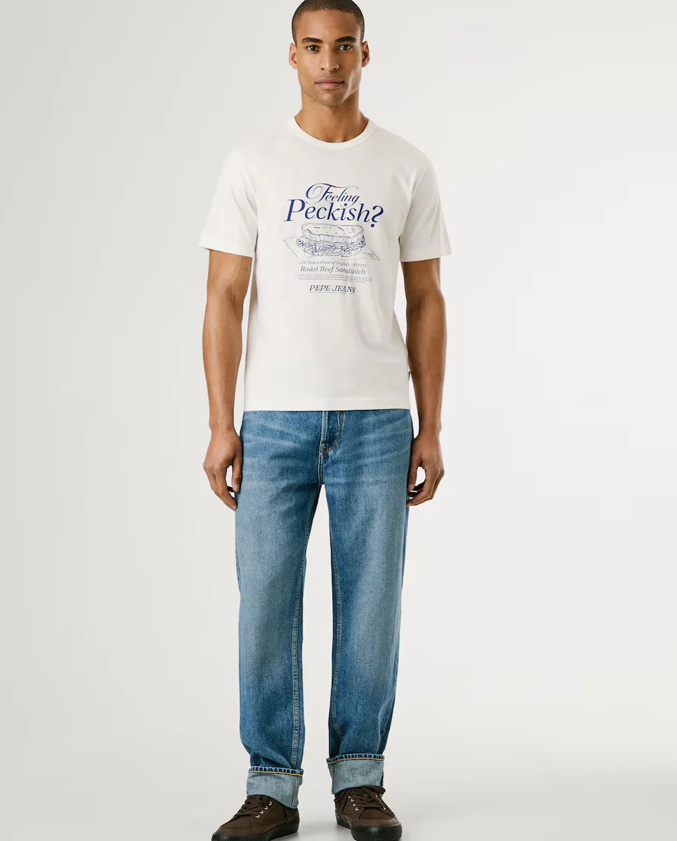 

Мужские джинсы Brighton с расслабленным кроем и эффектом поношенности Pepe Jeans, синий