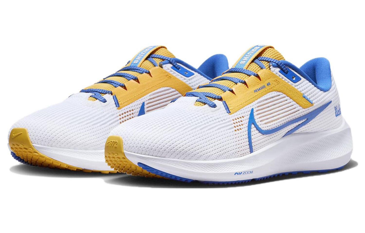 Кроссовки Nike Air Zoom Pegasus 40 мужские, White/Gold/Signal Blue — фото 3