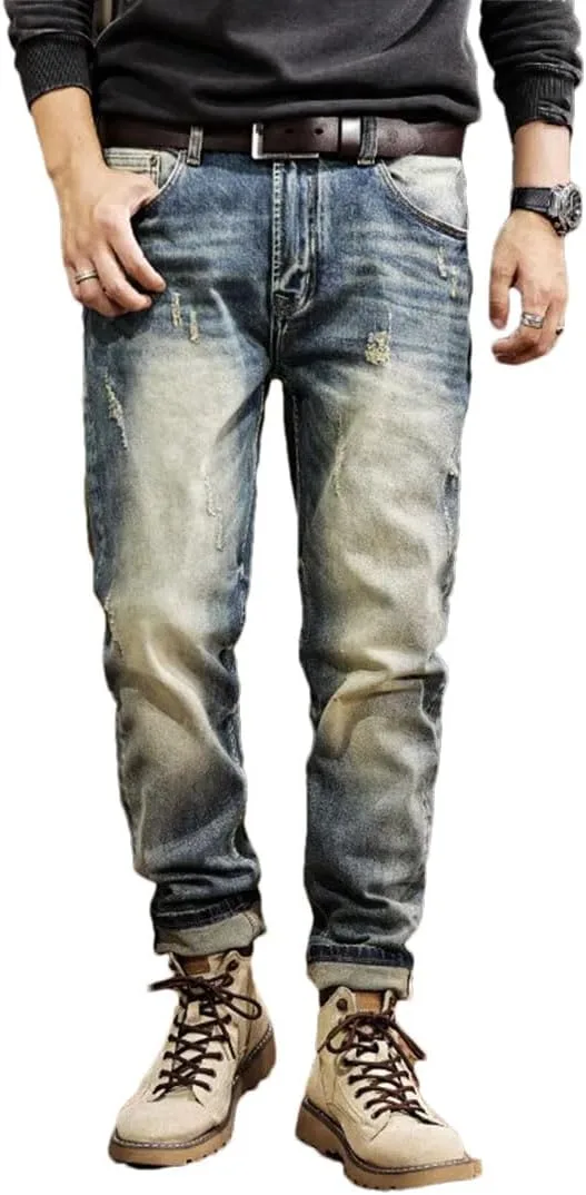 

Мужские джинсы Vintage Fashion Slim Straight Tapered