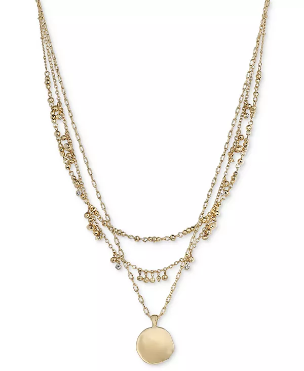 

Многослойное ожерелье с подвеской из бисера, эксклюзив от Macy's Style & Co, gold