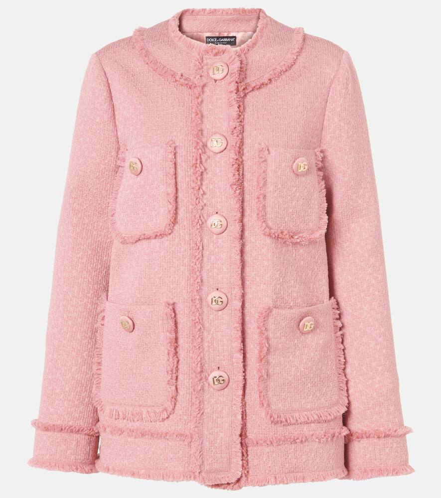 

Рейчел жакет из твида с шерстяной смесью Dolce&Gabbana, Rosa Polvere Scuro