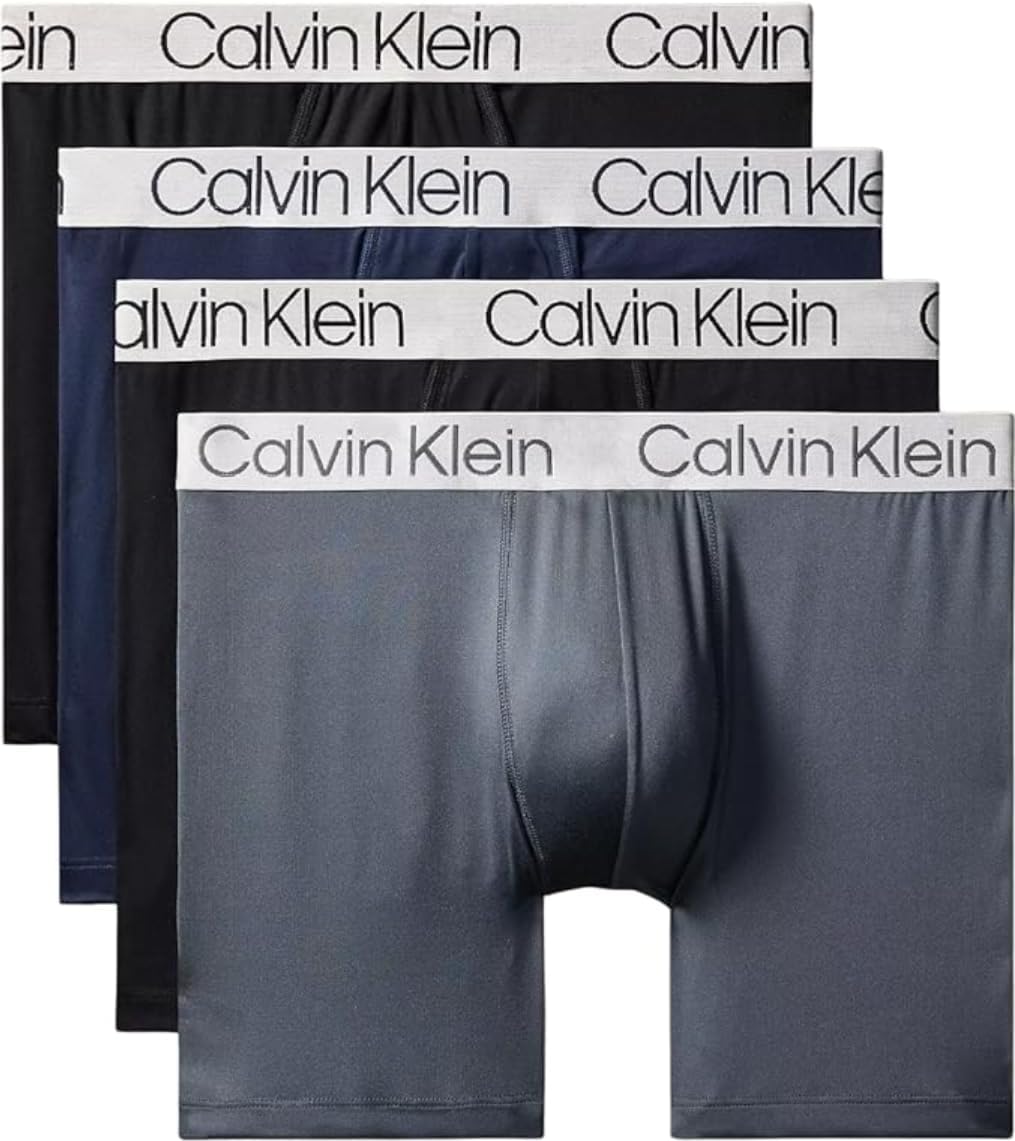 

Комплект из 4 мужских боксеров Calvin Klein из микрофибры Chromatic, Black / Peacoat / Turbulence / Black