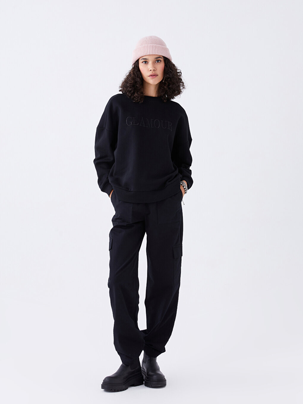 

Женские брюки-карго стандартного кроя с эластичной резинкой на талии LCW Casual, новый черный