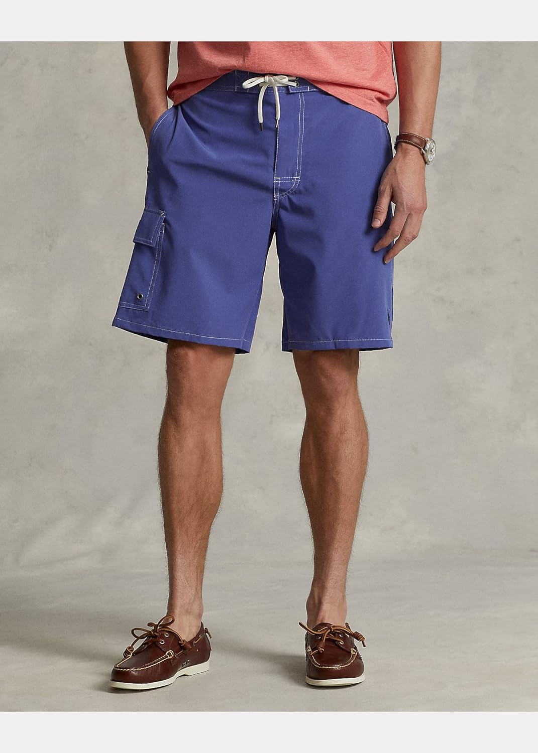 Мужские плавки-шорты Polo Ralph Lauren Kailua Classic Fit, 8,5 дюйма, ярко-синие, размер L, с вышитым логотипом Polo Pony — фото 2