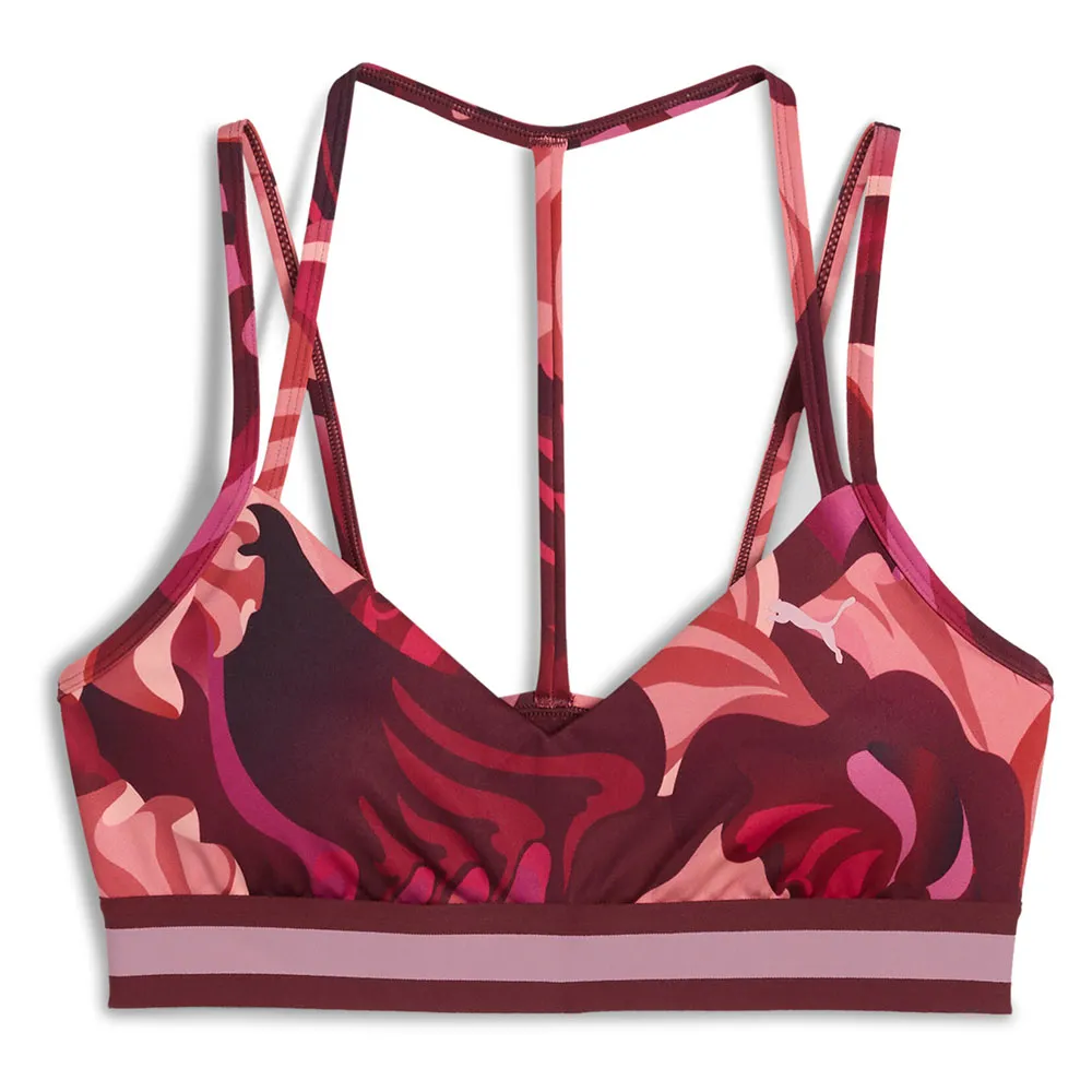 

Спортивный бюстгальтер Puma Floral Ribbon Strappy Low sports bra, розовый