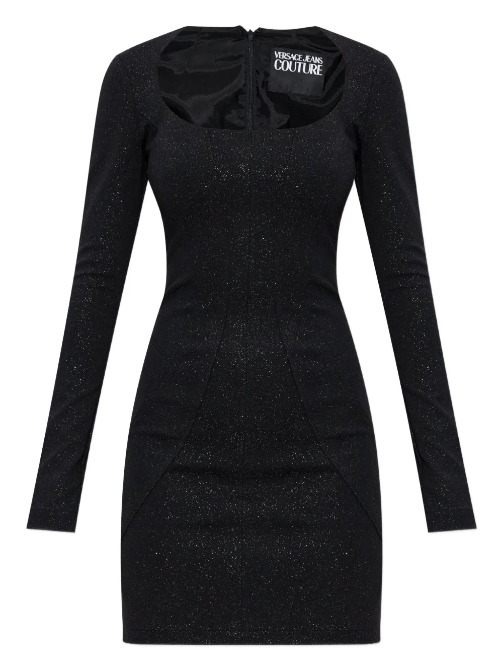 

Мини-платье с квадратным вырезом Versace Jeans Couture, черный