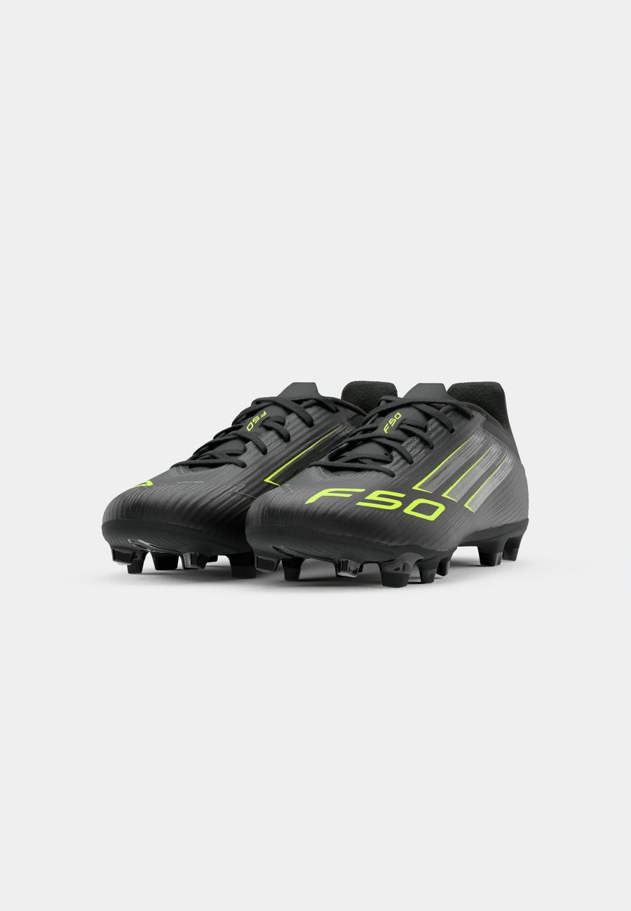 Кроссовки Adidas Performance F50 CLUB FIRM GROUND / MULTI GROUND FOOTBALL BOOTS, Core Black/Iron Metallic/Lucid Lemon/Black — фото 4