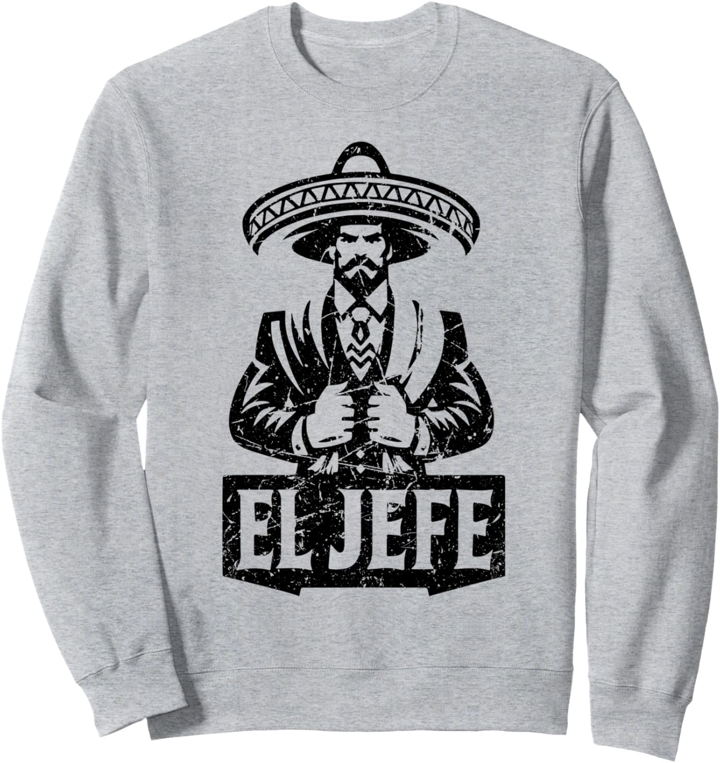 

Толстовка El Jefe The Boss (на испанском) - забавная мексиканская цитата The Boss Funny Shop, серый