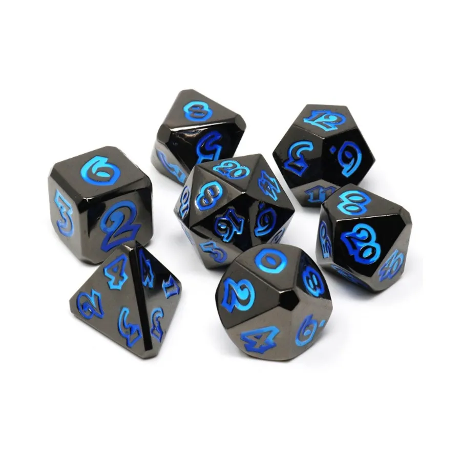 

Поли-набор - Заклинатель волн (7), Metal Poly Dice Sets (Die Hard Dice)