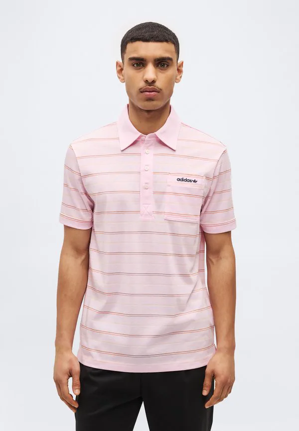 Полосатая рубашка поло Adidas Golf Originals, Light Pink