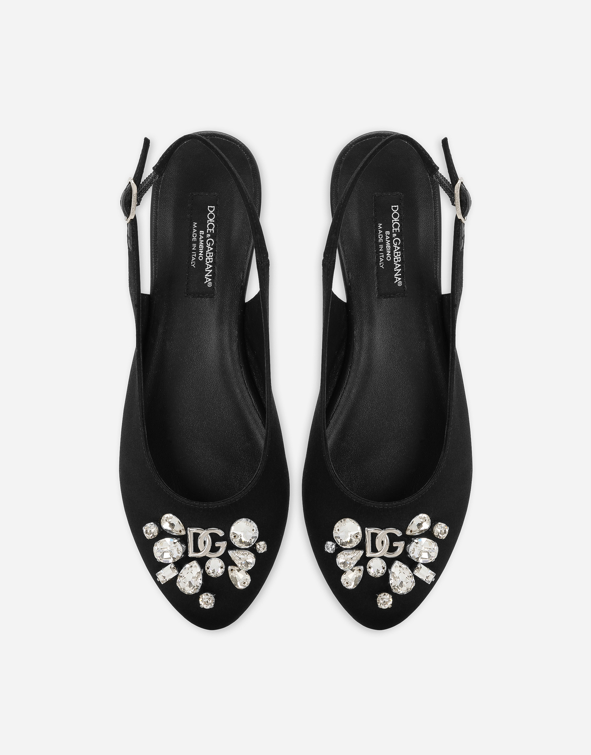 Атласные туфли-слингбэки Dolce & Gabbana, черный — фото 4