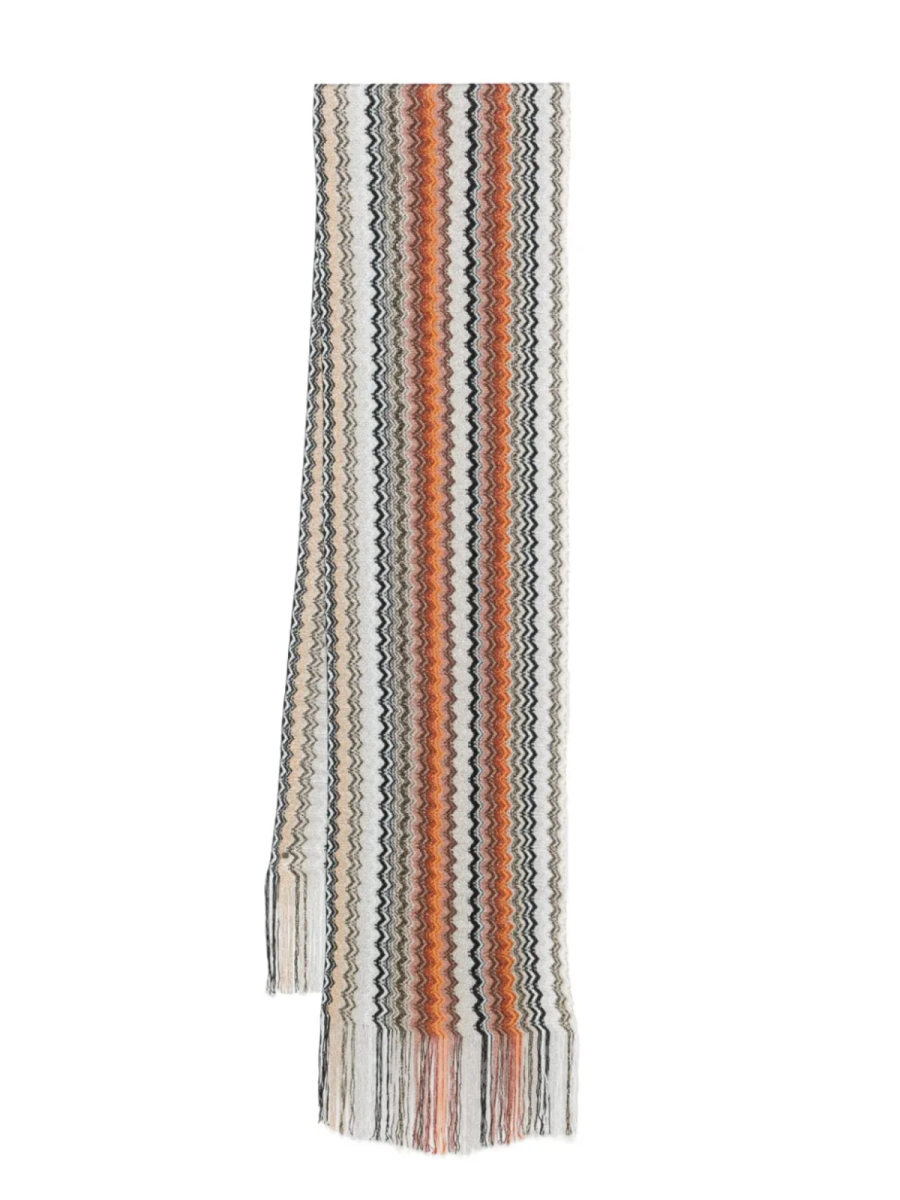 

Шарф с узором зигзаг Missoni, коричневый