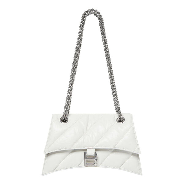 

Сумка crush small chain bag quilted 'optic white' Balenciaga, белый