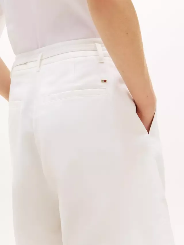 Шорты с широкими штанинами и поясом Tommy Hilfiger, White — фото 4