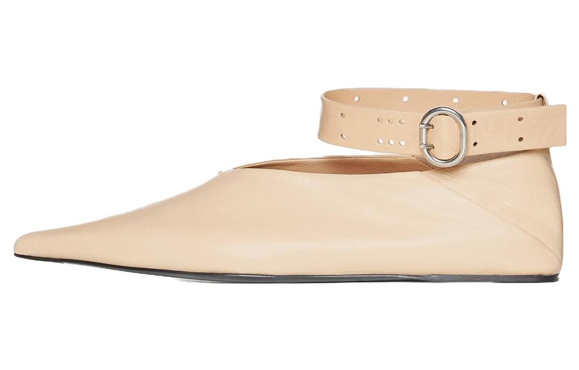Балетки из кожи JIL SANDER Бежевые