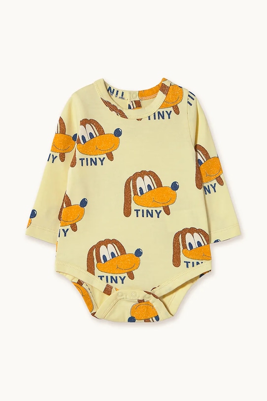 

Хлопковый бодик для младенцев DOGS BODY Tinycottons, бежевый