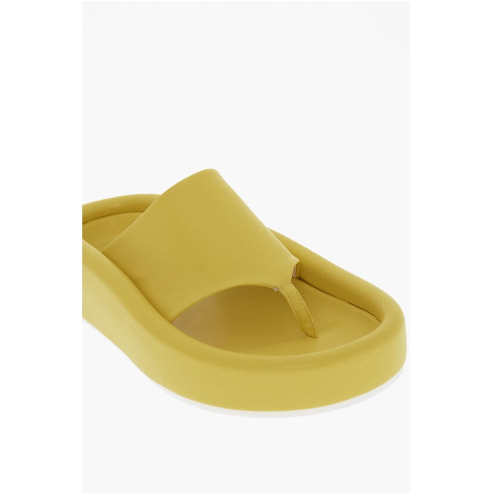 Сандалии из искусственной кожи MM6 Maison Margiela, Yellow — фото 4