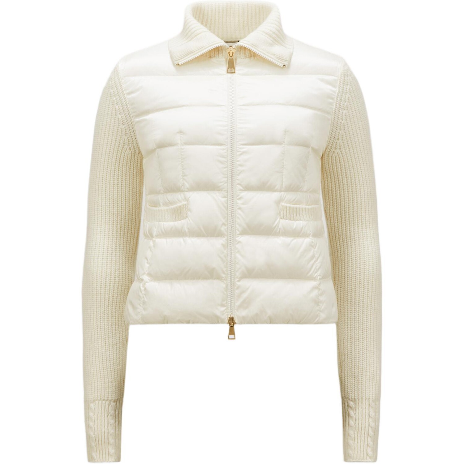 

Пуховик женский молочно-белый Moncler