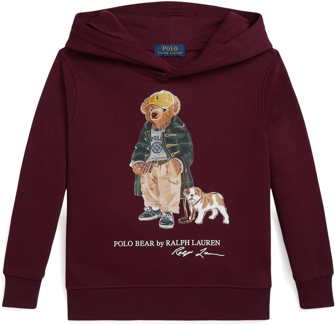 

Худи Polo Ralph Lauren Kids Polo Bear Fleece Hoodie, цвет Classic Wine