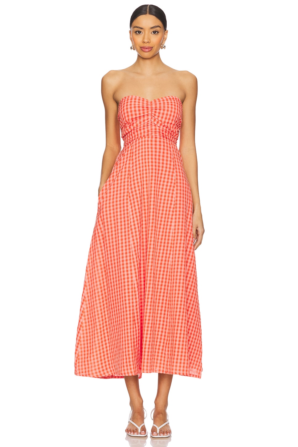 

Платье-сарафан Amelie, gingham coral