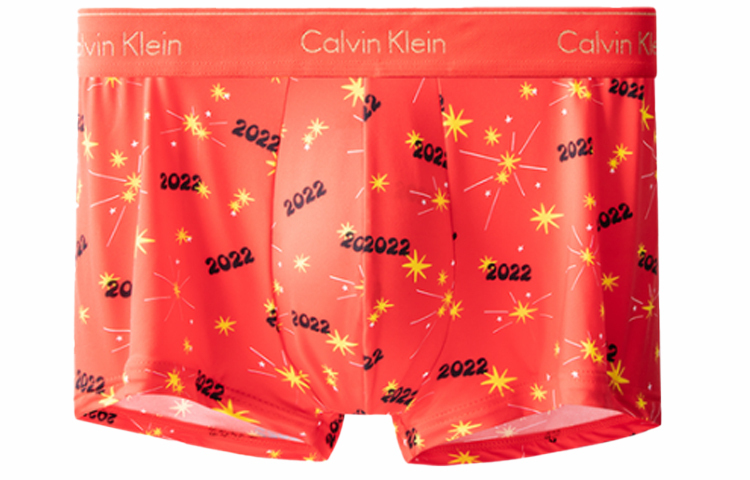 

Мужские трусы-боксеры Calvin Klein, 1 Pack (красный Base with черный Text)