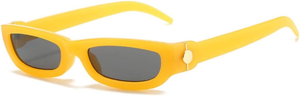 

Женские солнцезащитные очки прямоугольной формы с прозрачными линзами цвета океана, защита от УФ-излучения UV400; мужские солнцезащитные очки в стиле ретро с прозрачными линзами LANGSER, Yellow Grey