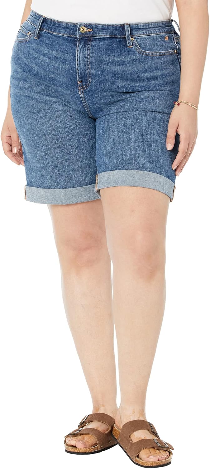 

Женские повседневные джинсовые шорты с манжетами от Tommy Hilfiger, Cape Blue