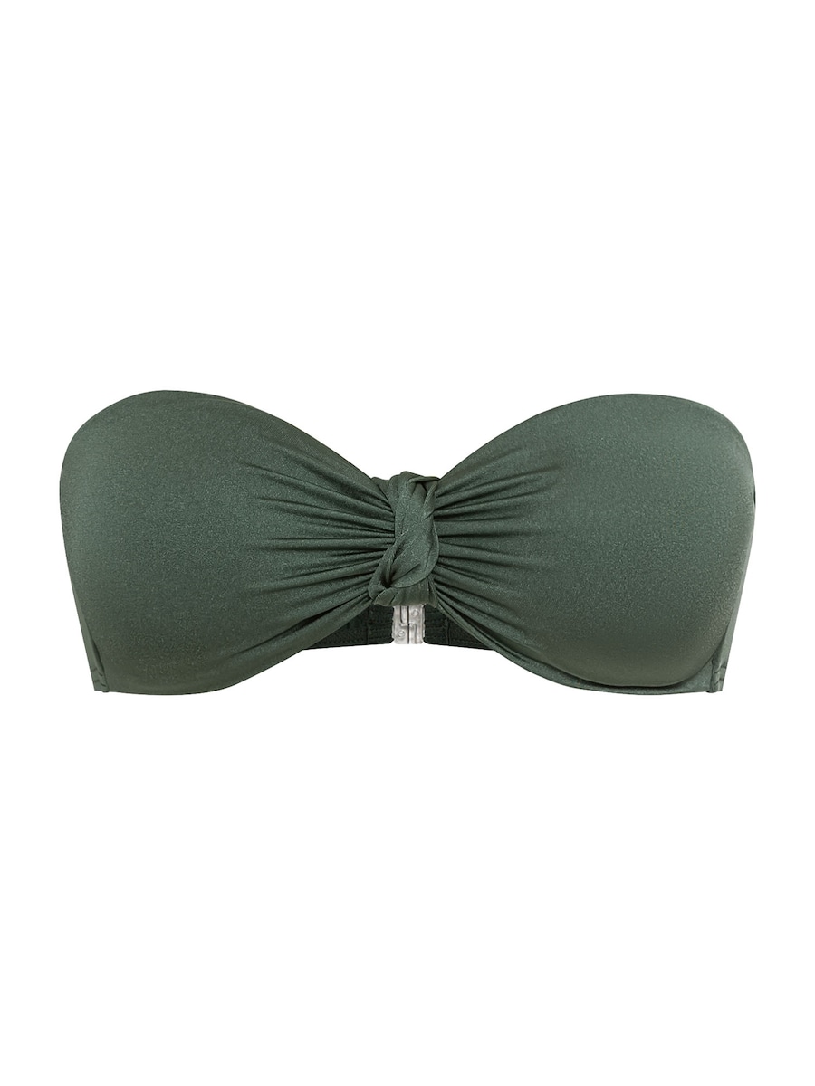 

Верх бикини бандо LSCN by LASCANA Nele, темно-зеленый