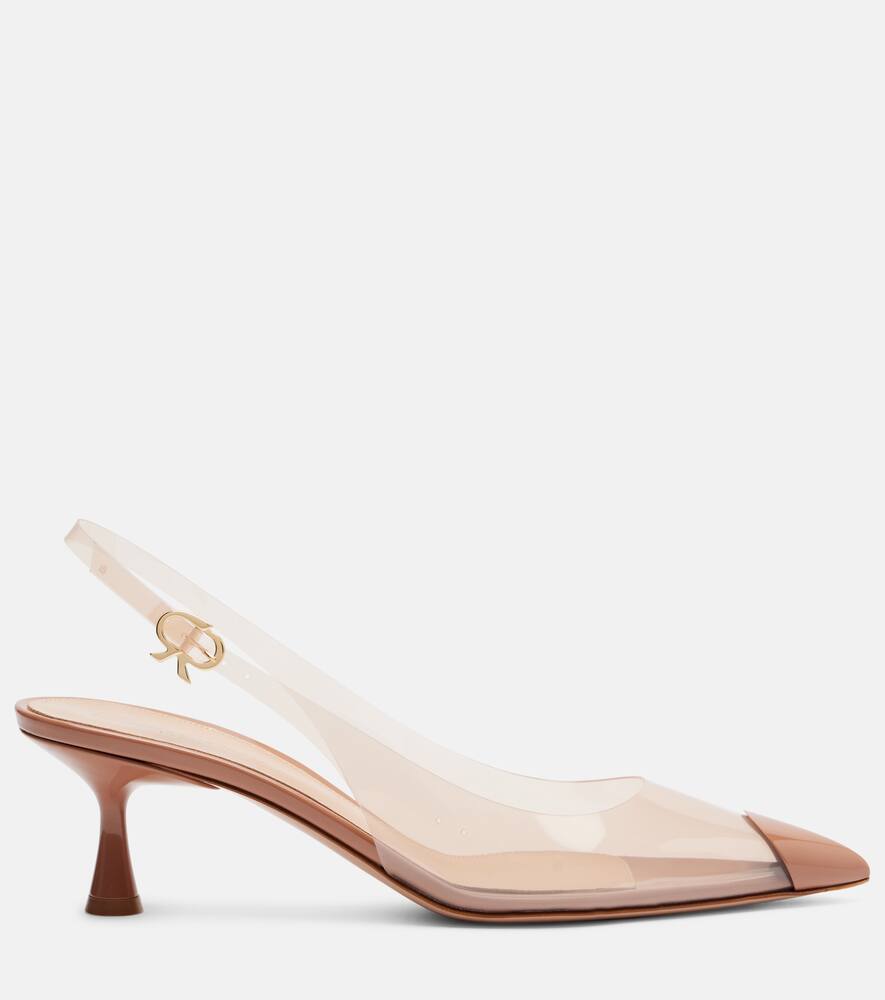 Туфли-лодочки Diana 55 на тонком ремешке Gianvito Rossi, Praline+Praline — фото 4