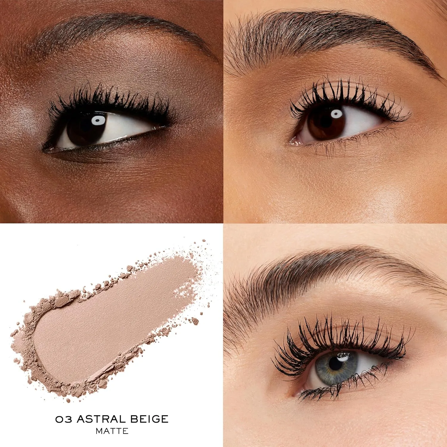 Тени для век Lancôme Idôle Goddess Dimension, мерцающий финиш - высокая пигментация, стойкость в складках века, стойкий макияж глаз, легко растушевывается, можно наслаивать цвет., 03 Astral Beige — фото 3