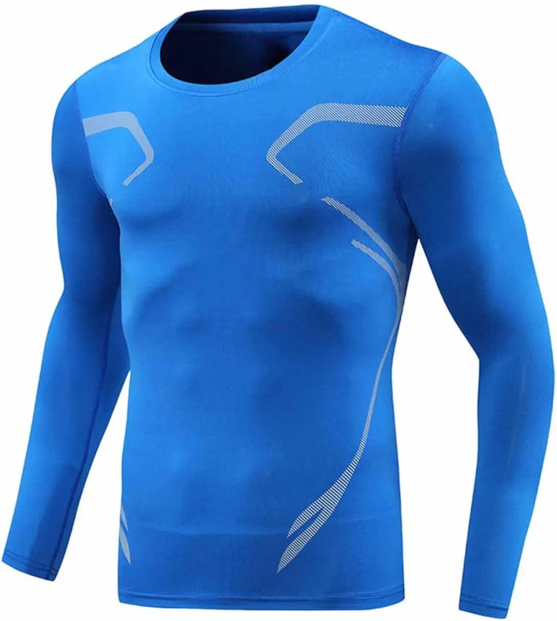 Компрессионная футболка с длинным рукавом, быстросохнущая, Athletic, 3-blue