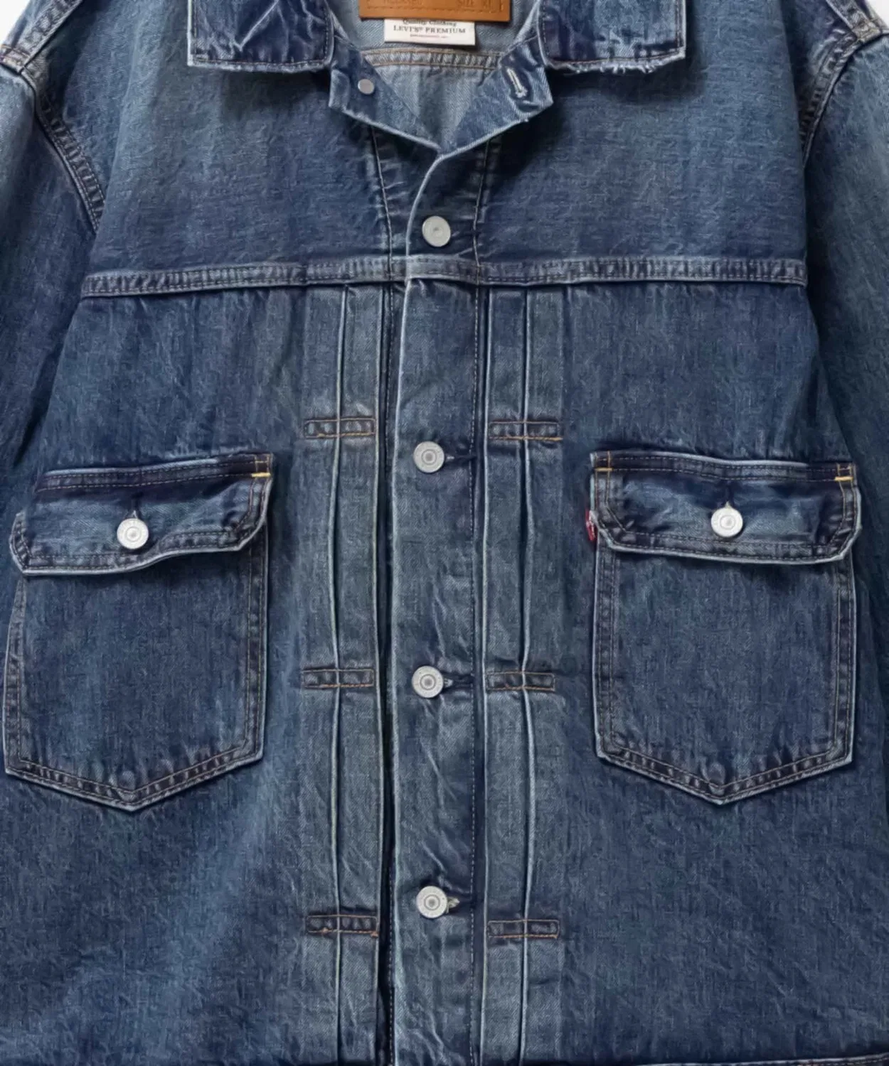 Куртка траккер Levi's Type 2 Selvedge джинсовая синяя — фото 4