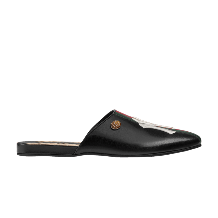 

Кроссовки New York Yankees x Gucci Princetown Slipper 'Black', черный