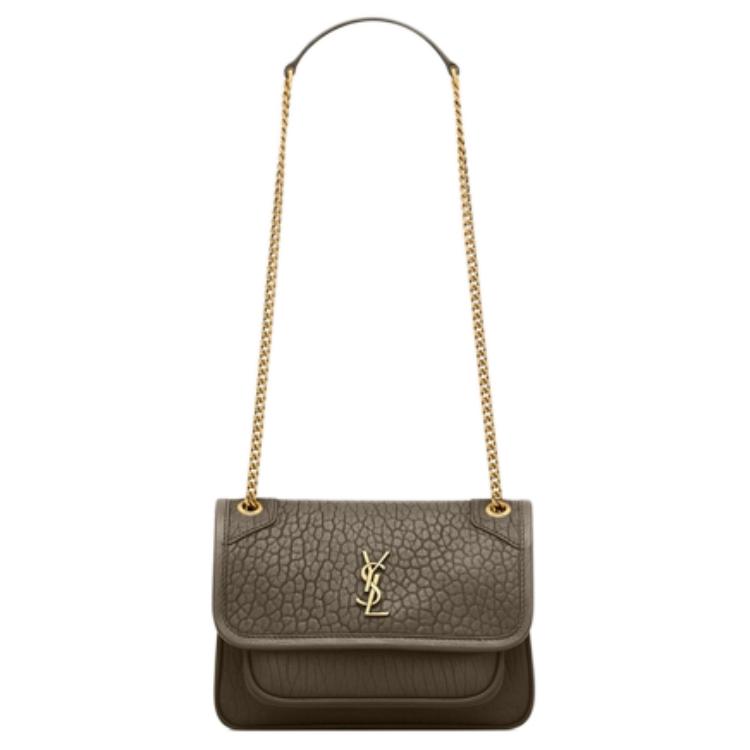 

SAINT LAURENT Сумка кроссбоди мини женская светлый мускус