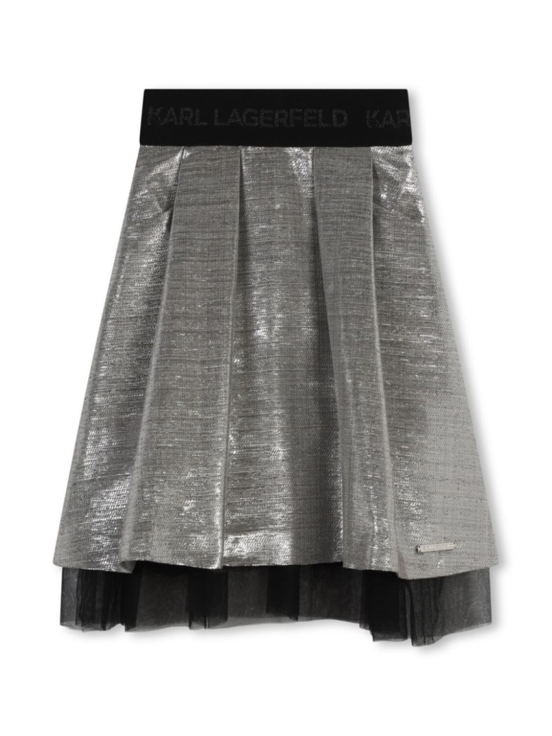 

Karl Lagerfeld Kids плиссированная юбка с металлическим эффектом