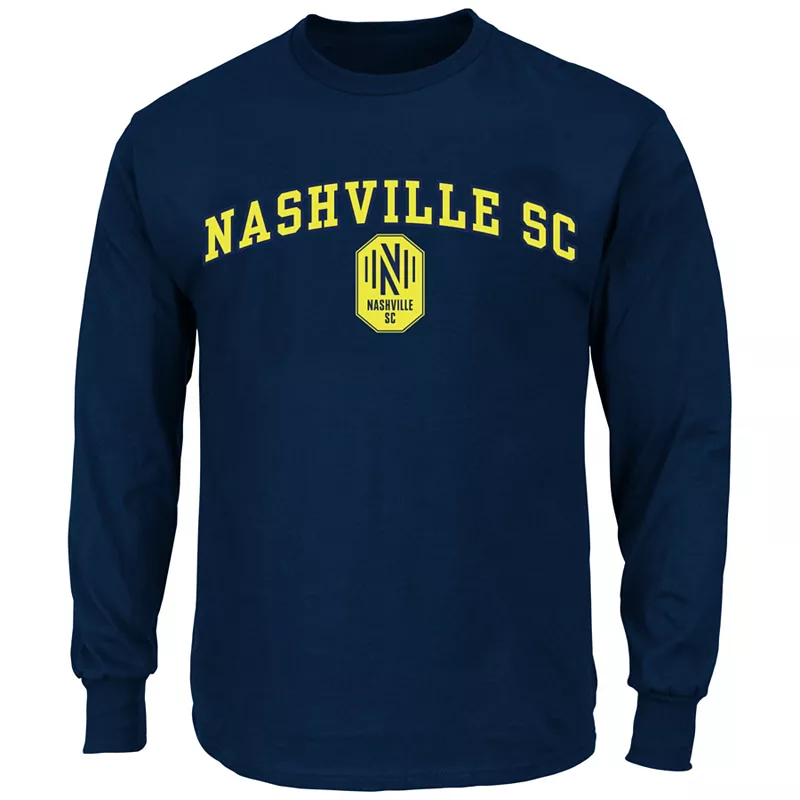 

Темно-синяя футболка MLS Big & Tall Nashville SC Heart and Soul