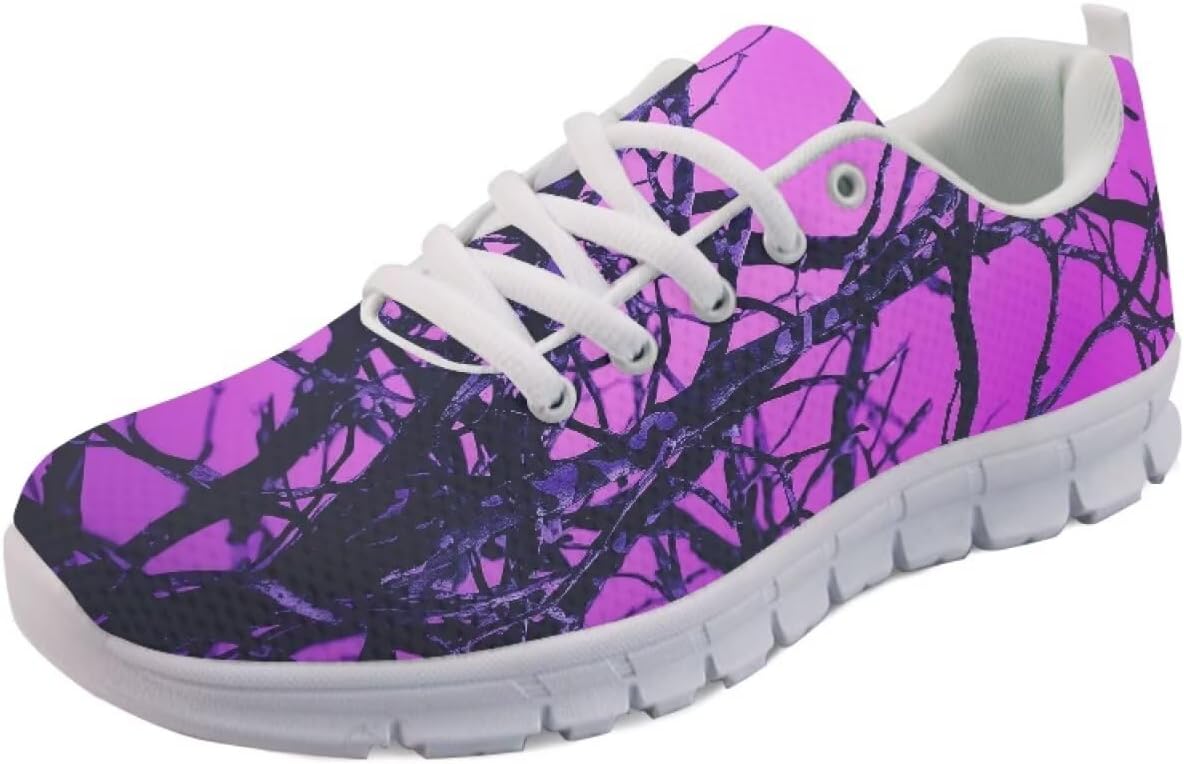 

Мужские кроссовки Forchrinse для бега, прогулочные, на шнуровке, повседневные, с нескользящей сетчатой подошвой для мужчин и женщин, фиолетовый