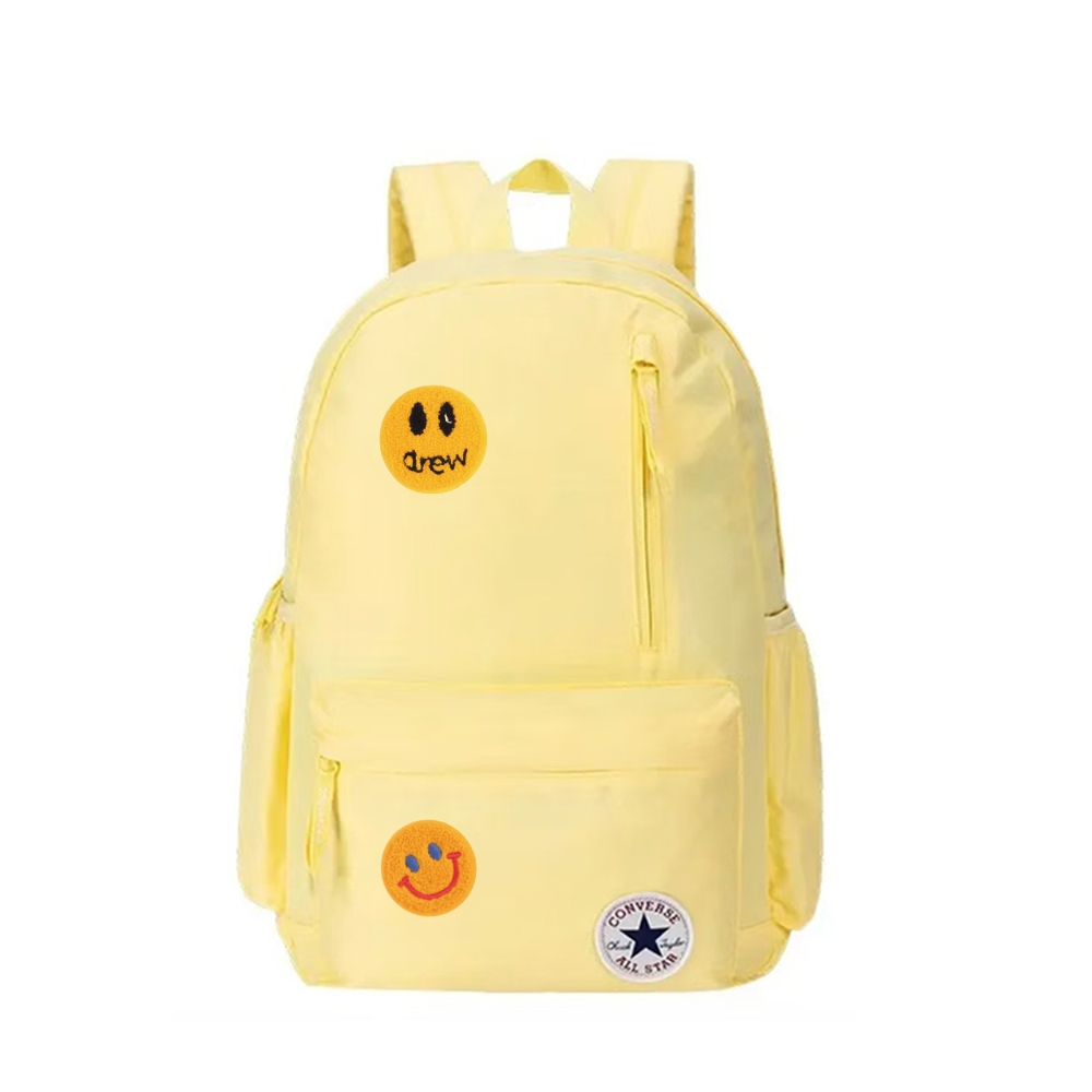 

Converse Полиэстеровый рюкзак среднего размера унисекс светло-желтый, Smiley Face