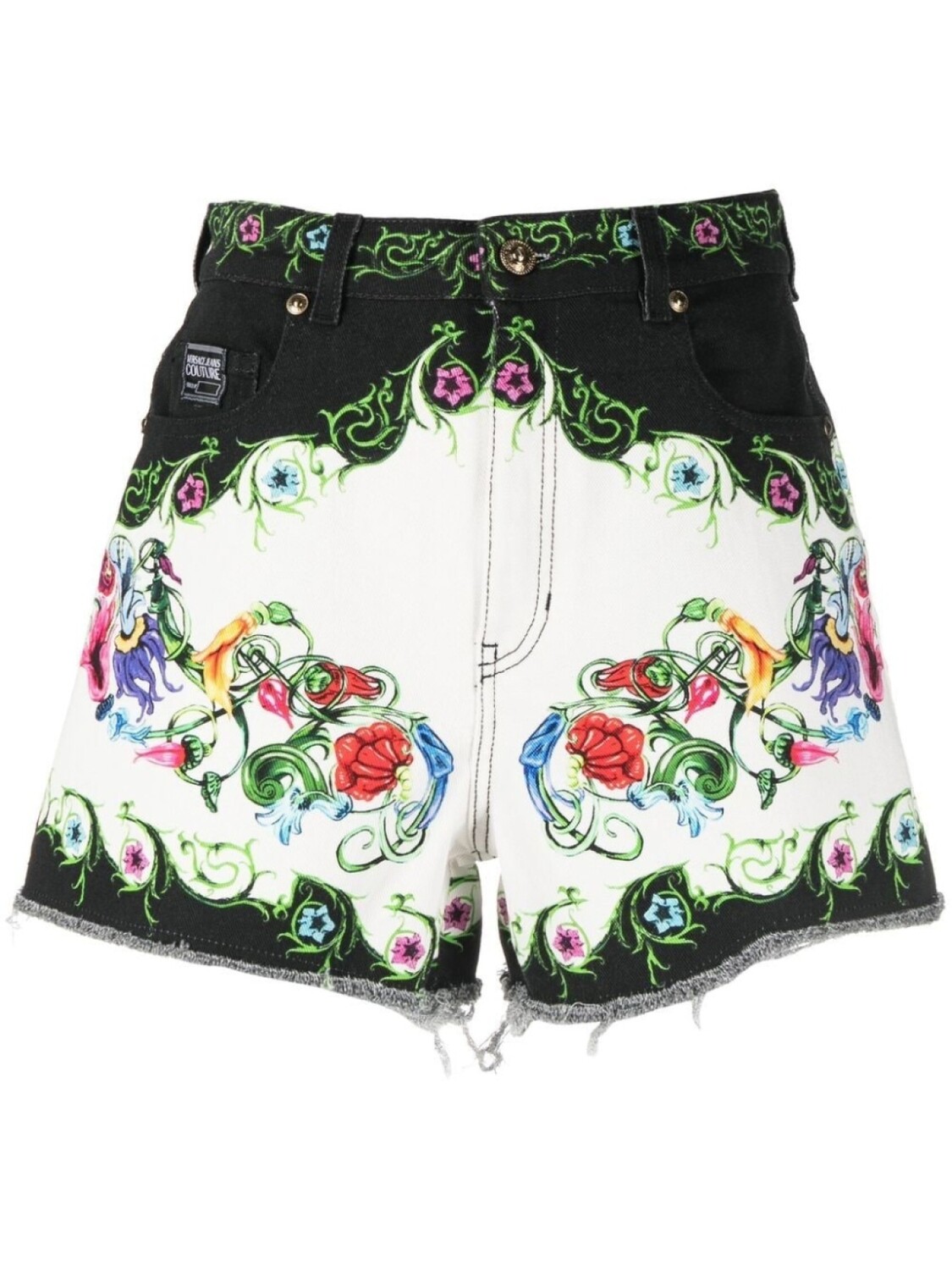 

Versace Jeans Couture короткие шорты с принтом, белый