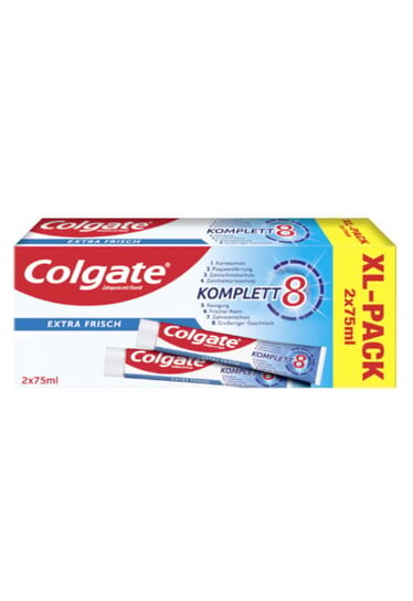 

Зубная паста, 2x75 мл Colgate, Komplett 8 Extra Frisch