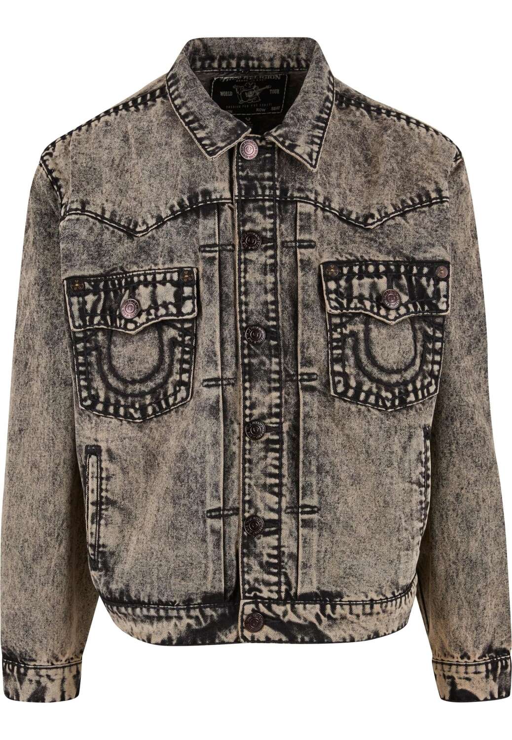 

True Religion Куртка для межсезонья в черном дениме