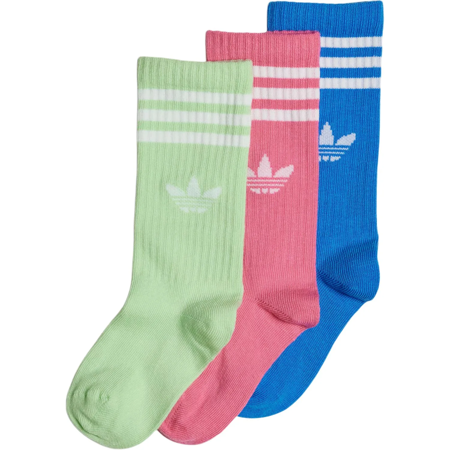 Adidas Носки 3 шт зеленый/синий птичье перо/розовый детские — фото 3