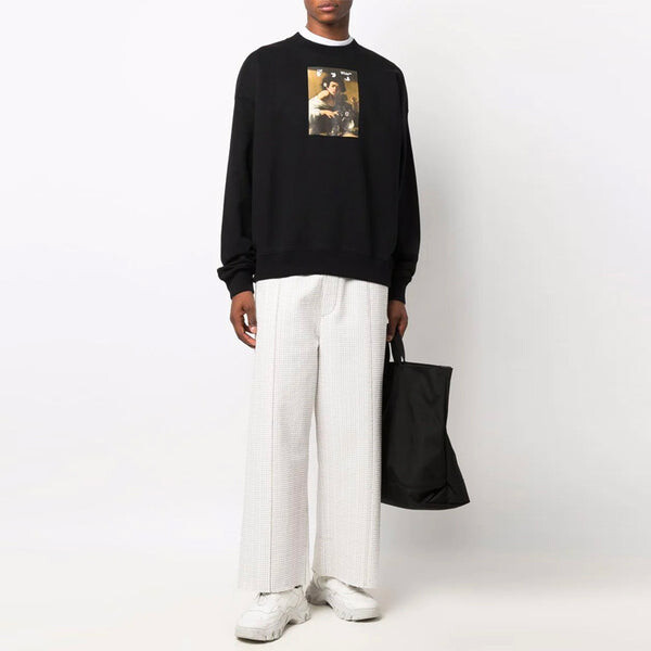 Толстовка men's fw21 caravaggio printing loose fit black Off-White, черный — фото 2